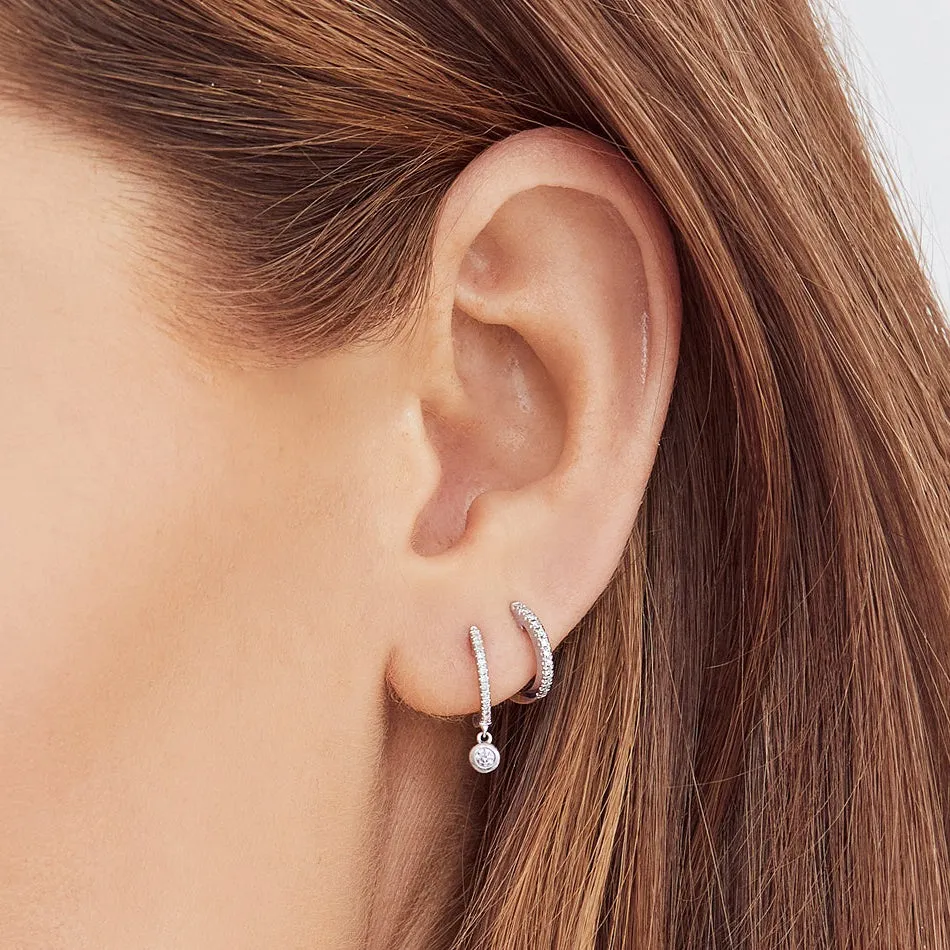 0.14ctw Diamond Huggie Earring