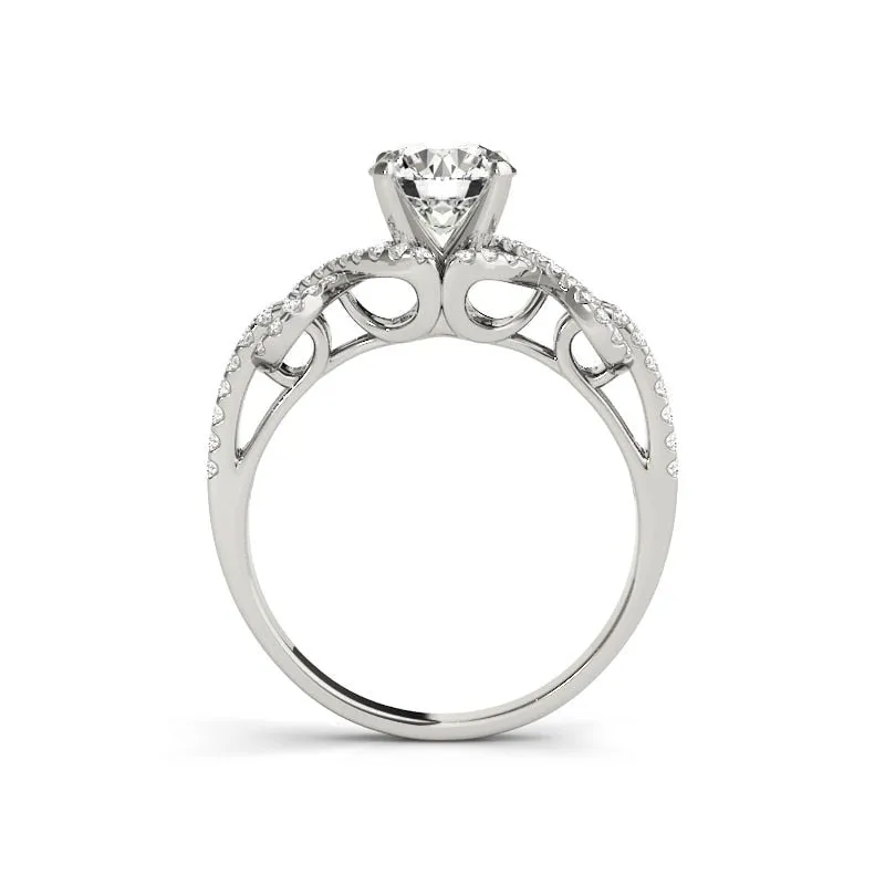 1.0 ct Round Cut Diamond Knot Engagement Ring Set