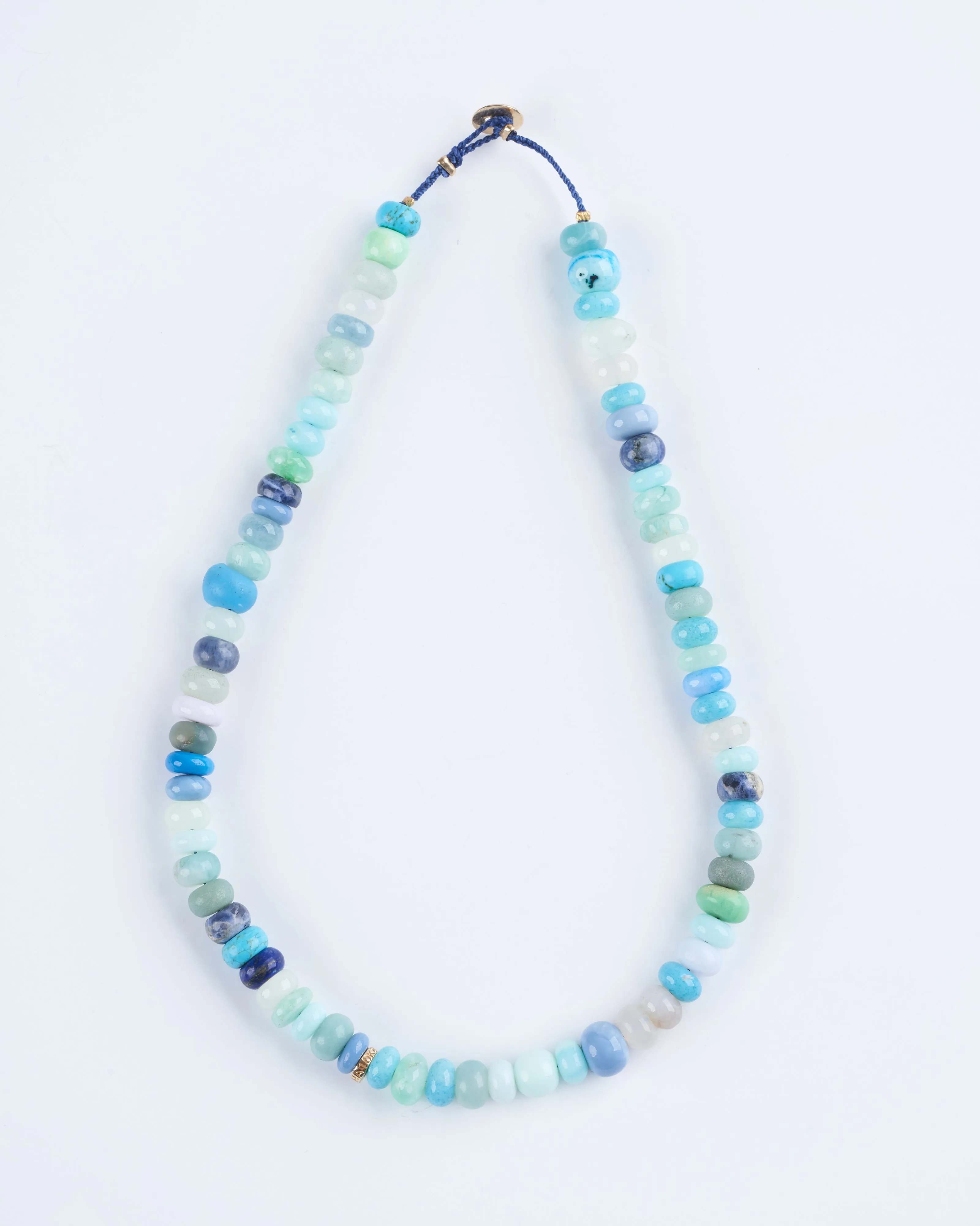 10k candy gem necklace - ocean