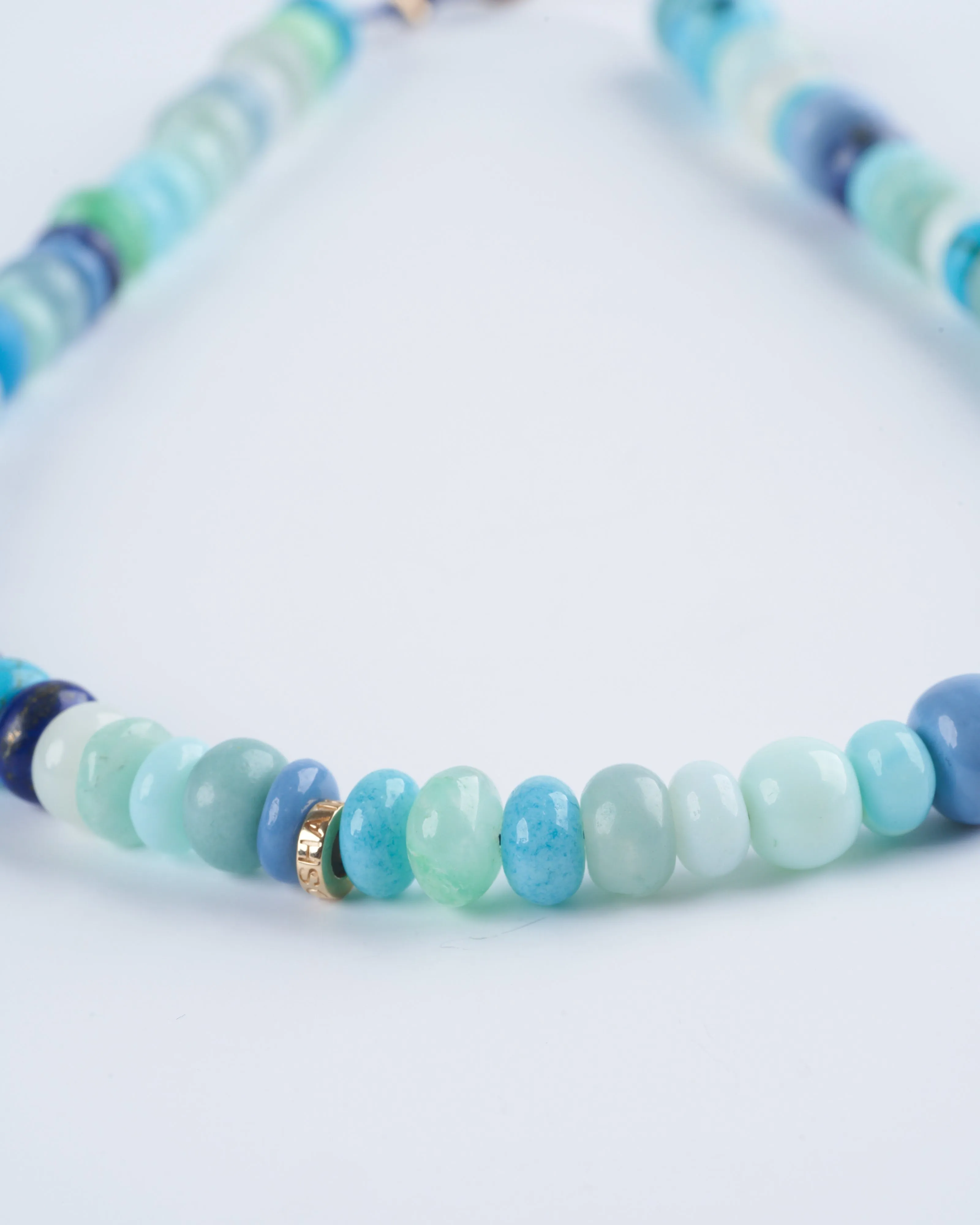 10k candy gem necklace - ocean