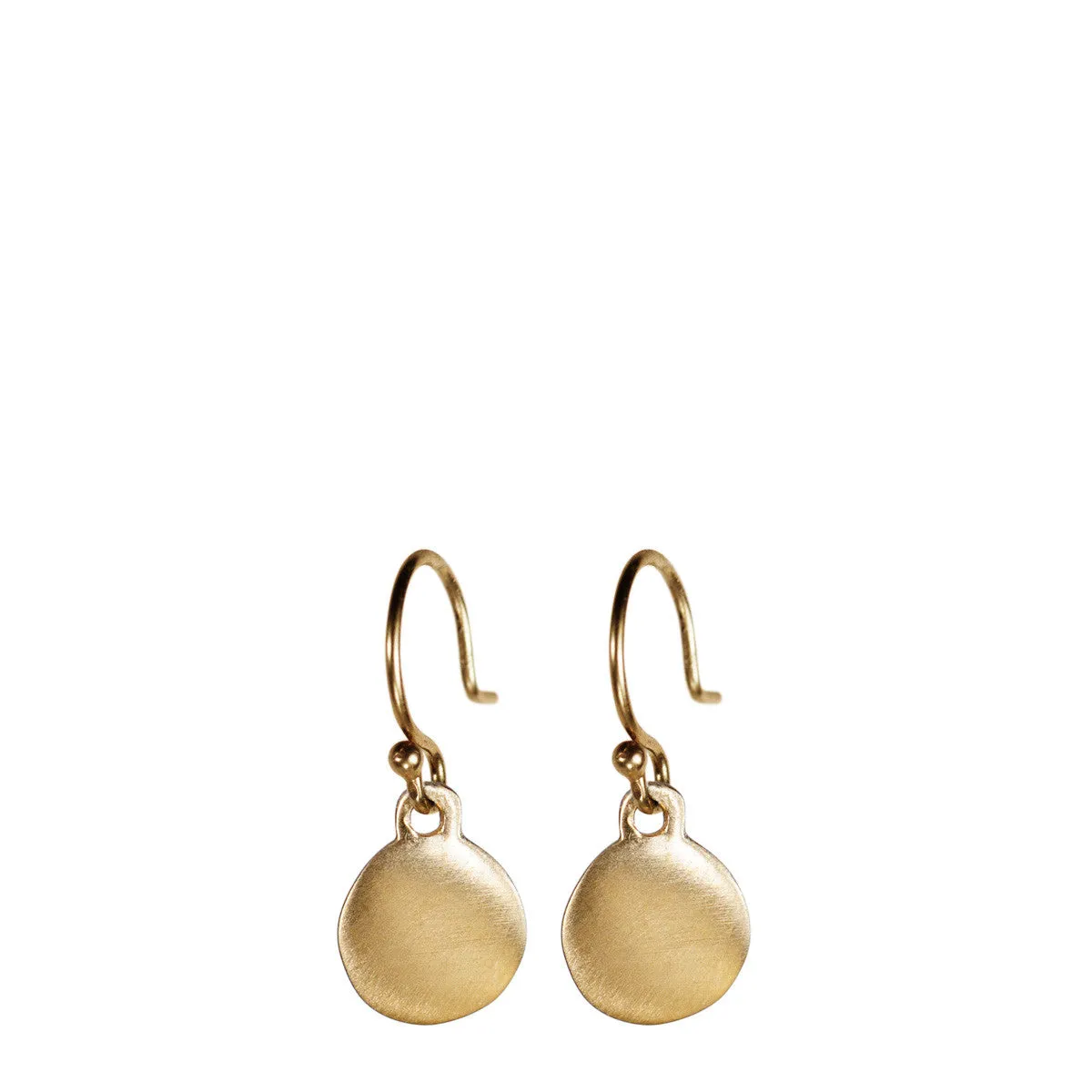 10K Gold Tiny Disc Earrings