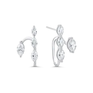 1.17 TCW Round Moissanite Diamond Ear Jacket Earrings
