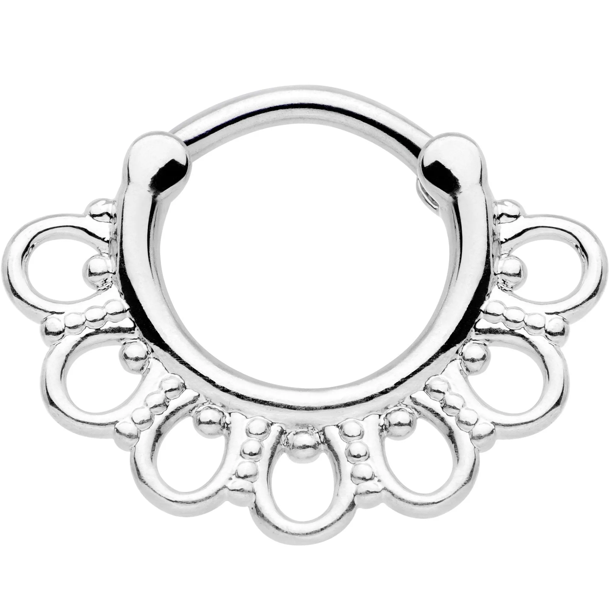 14 Gauge 5/16 Tribal Filigree Fan Septum Clicker