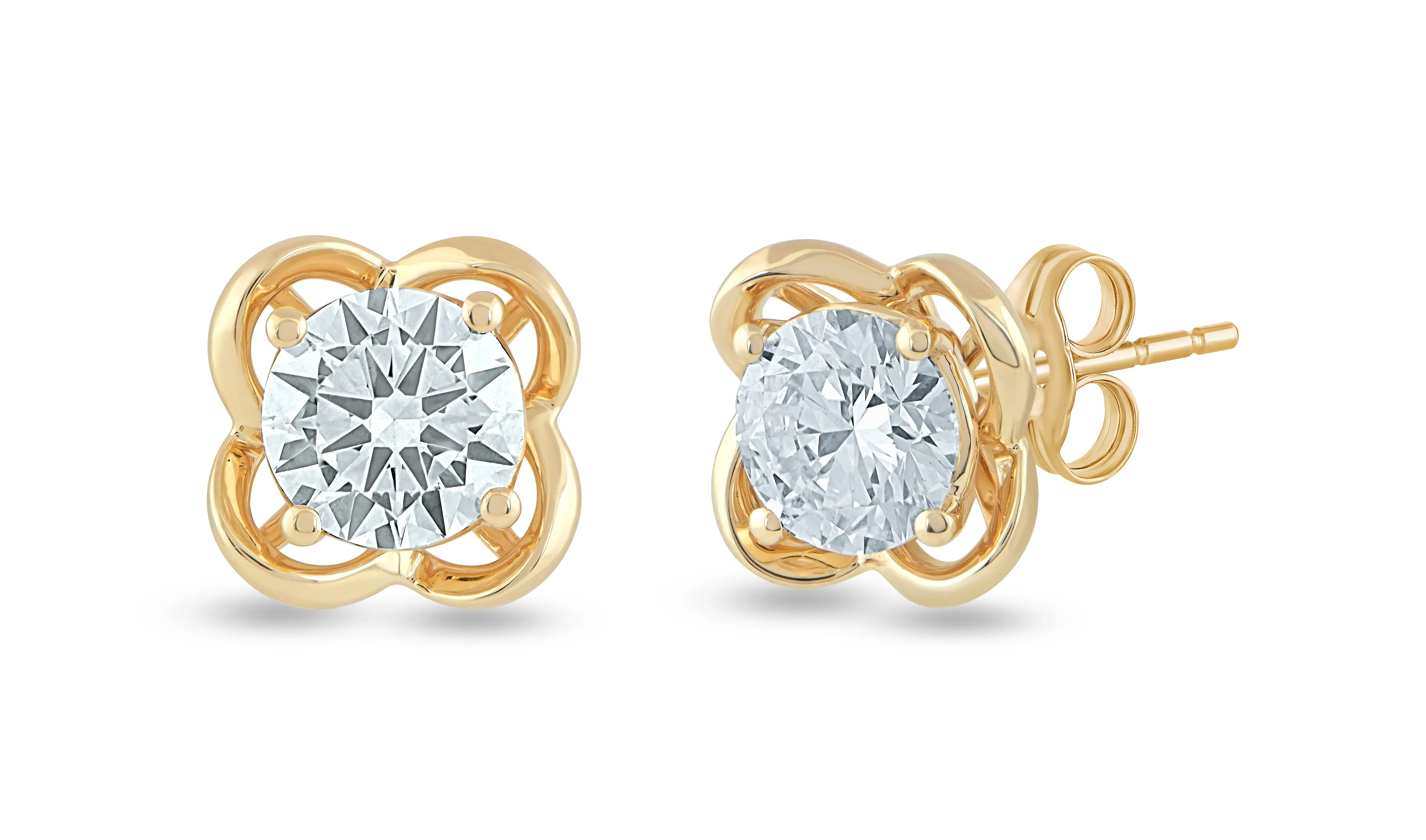 14K Gold & 3 TCW Lab-Grown Diamond Earrings with Removable Ear Jacket