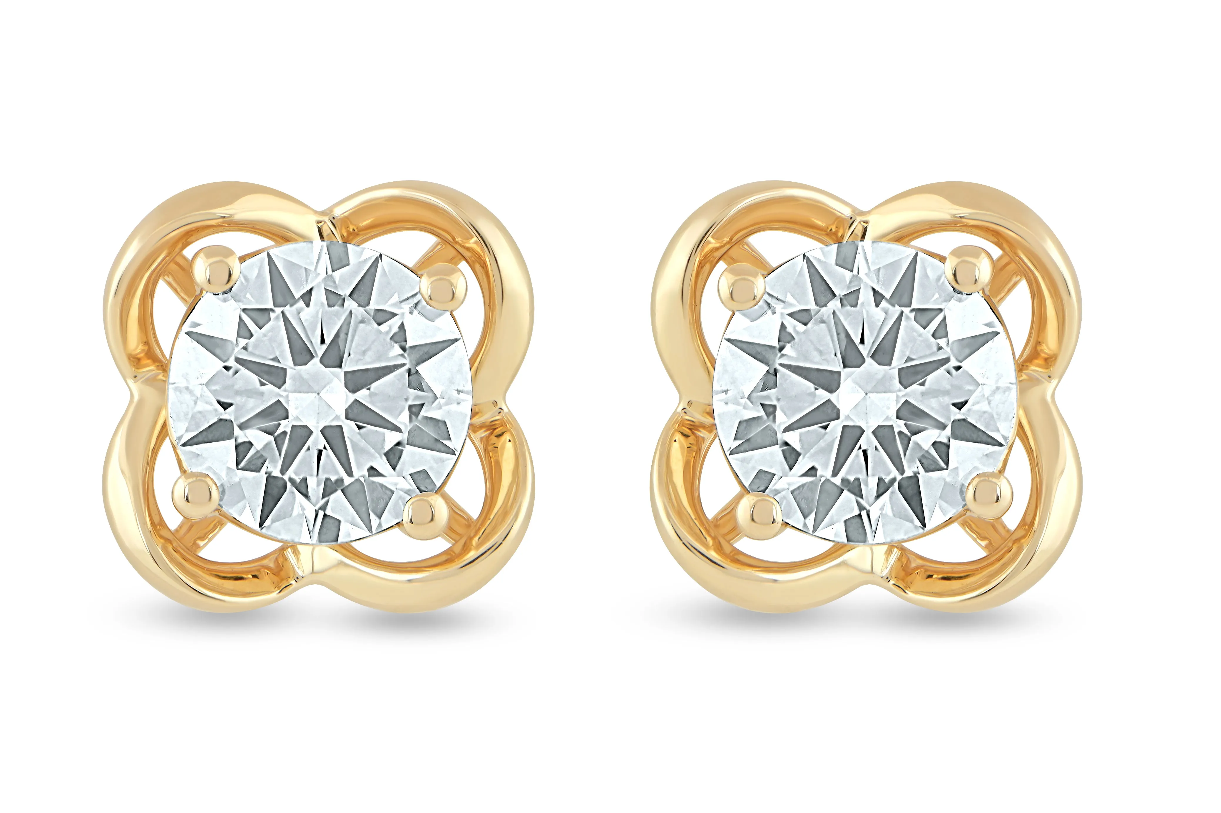 14K Gold & 3 TCW Lab-Grown Diamond Earrings with Removable Ear Jacket