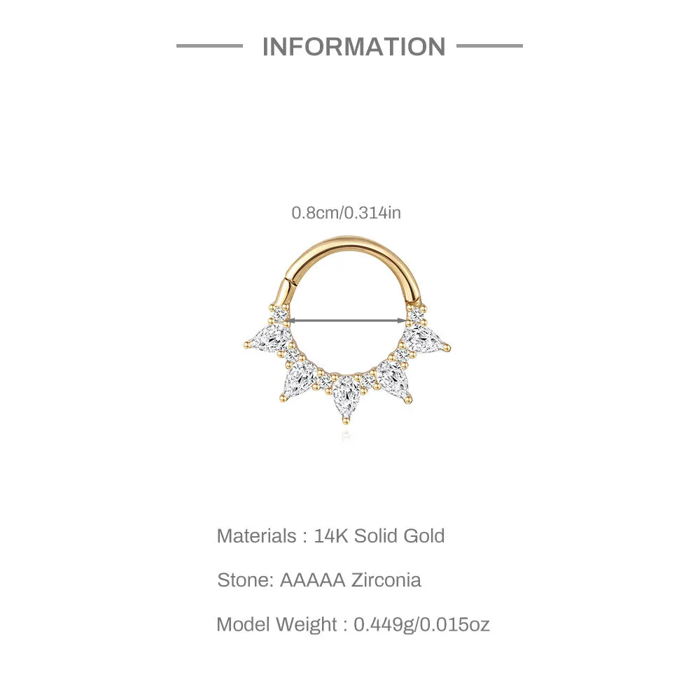 14k GOLD Water Drop Gold Huggie Earrings