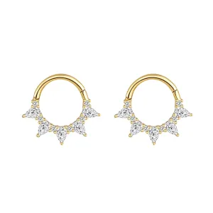 14k GOLD Water Drop Gold Huggie Earrings
