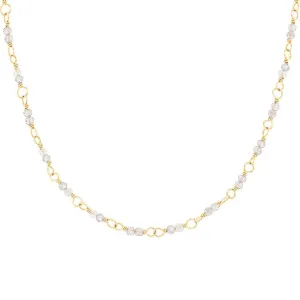 14K Gold Wire Wrapped Labradorite Beaded Necklace