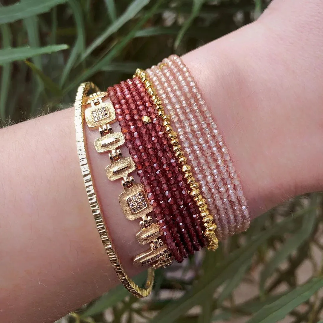 14K Gold Wrap Bracelet / Necklace with Multiple Stone Options