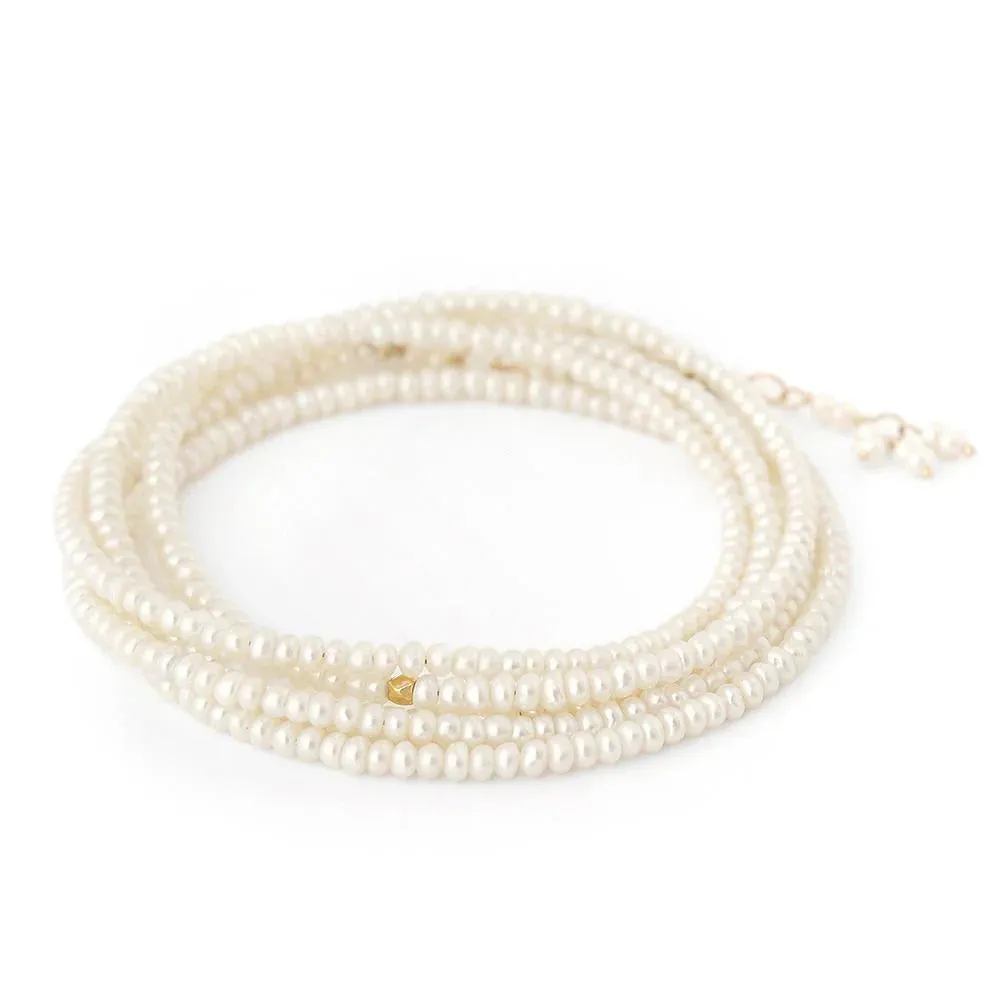 14K Gold Wrap Bracelet / Necklace with Multiple Stone Options
