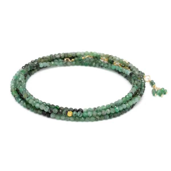14K Gold Wrap Bracelet / Necklace with Multiple Stone Options