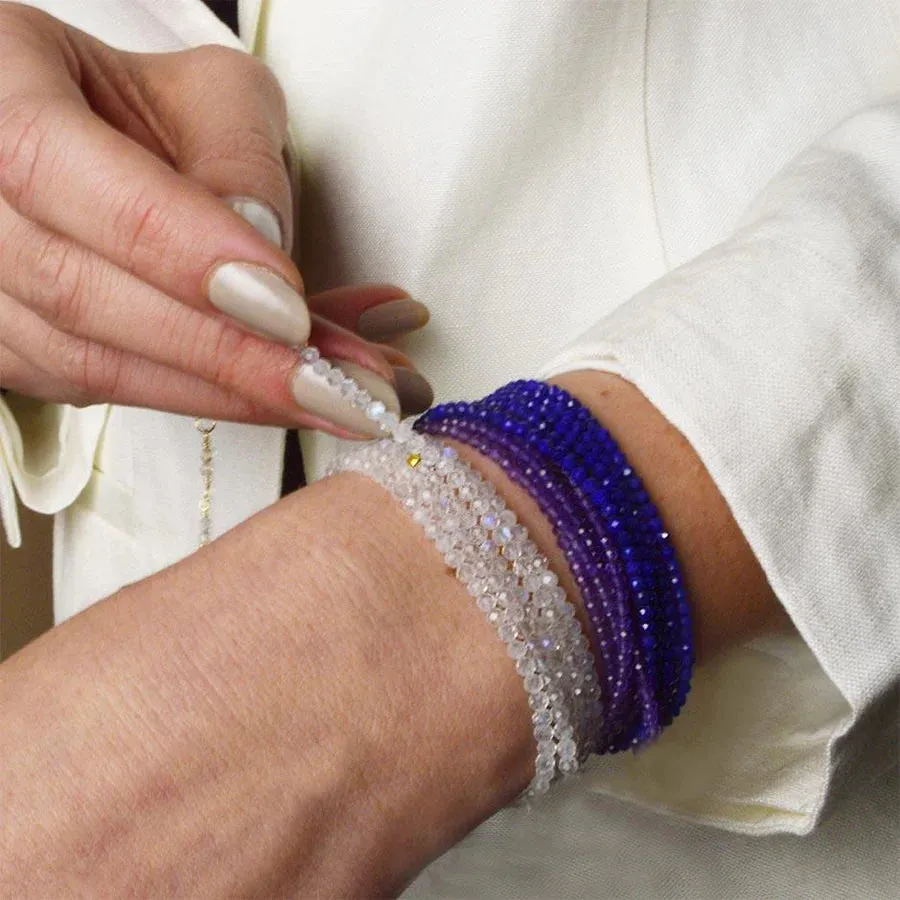 14K Gold Wrap Bracelet / Necklace with Multiple Stone Options