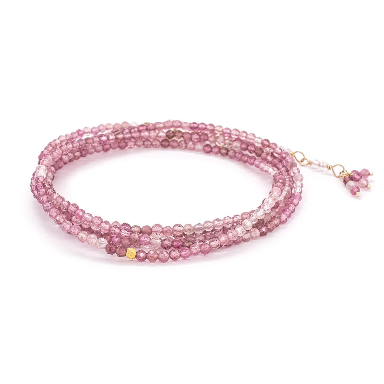 14K Gold Wrap Bracelet / Necklace with Multiple Stone Options