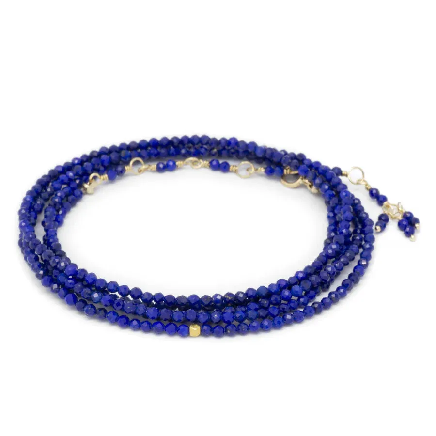 14K Gold Wrap Bracelet / Necklace with Multiple Stone Options