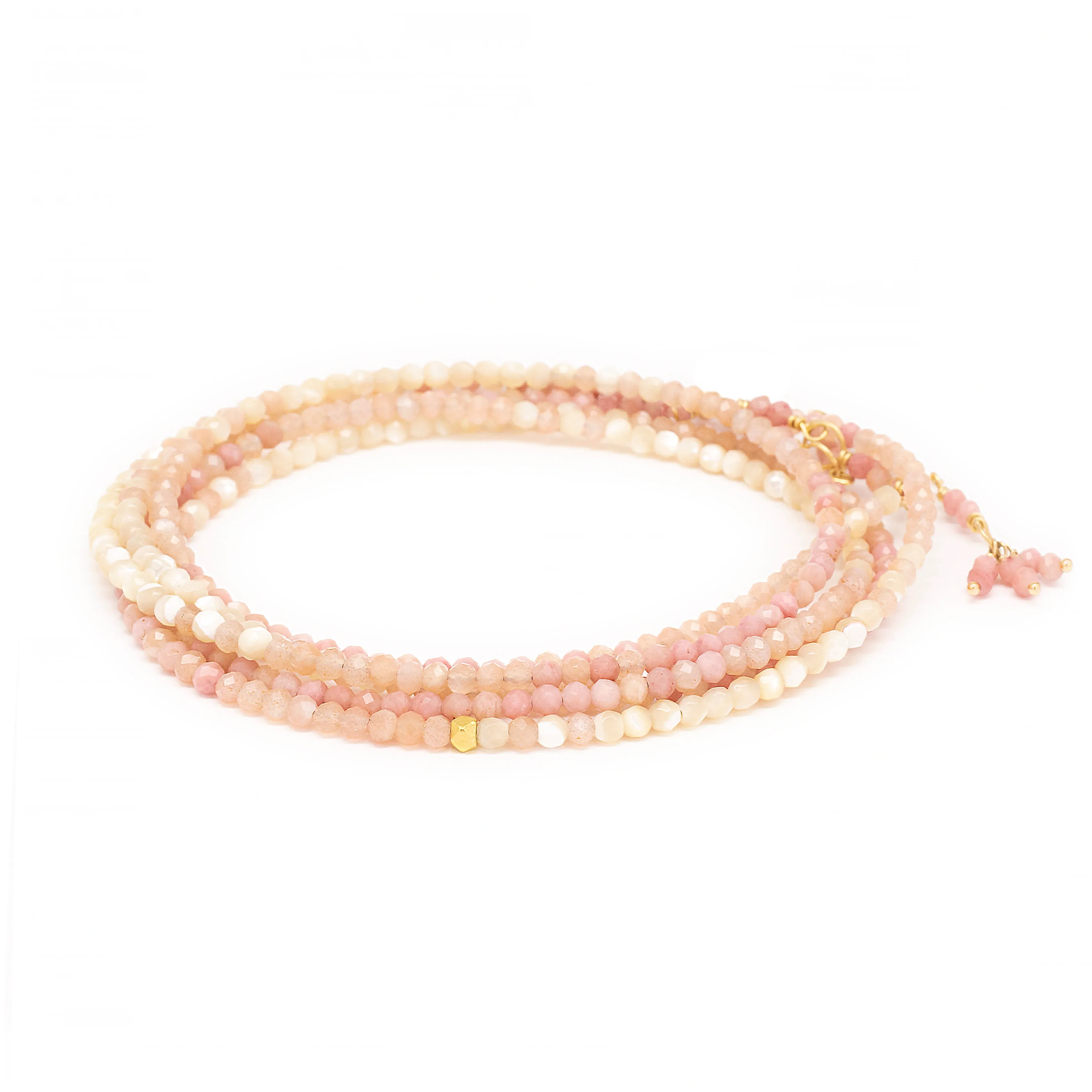 14K Gold Wrap Bracelet / Necklace with Multiple Stone Options