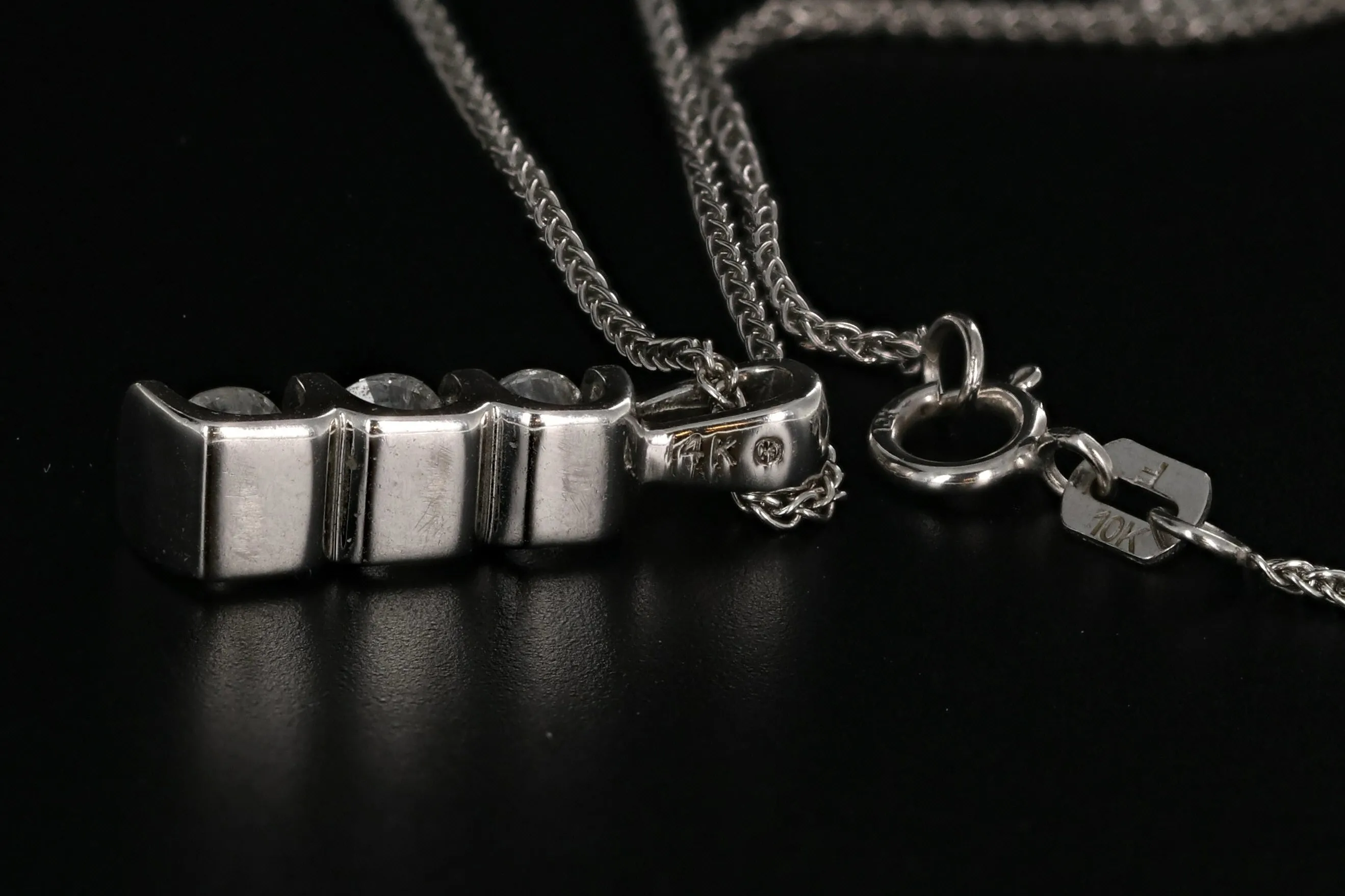 14K White Gold .50 CTW Diamond Pendant with 10K White Gold Chain