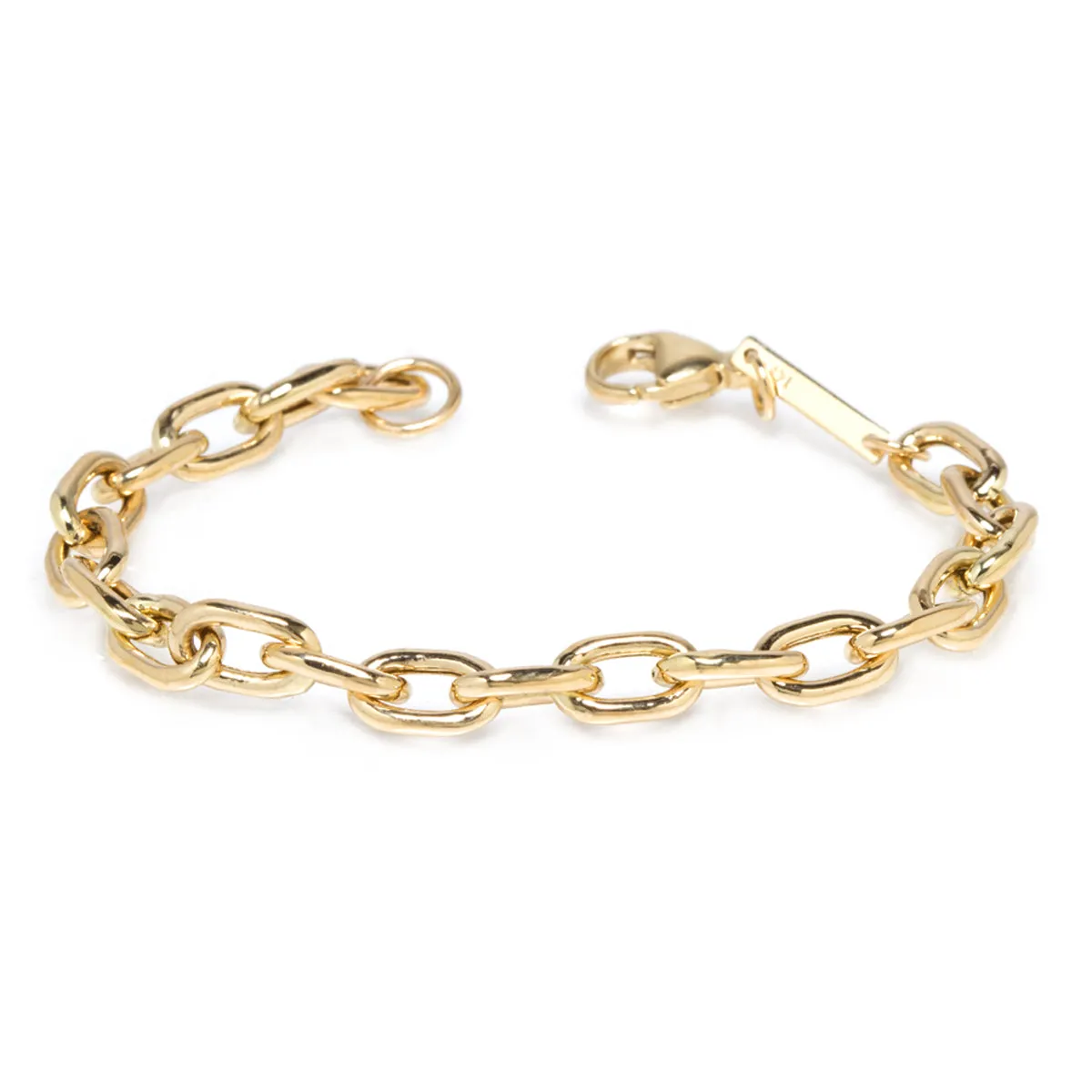 14k XXL Square Oval Link Chain Bracelet - SALE