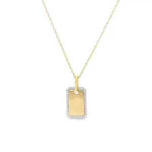 14k Yellow Gold Diamond Pendant