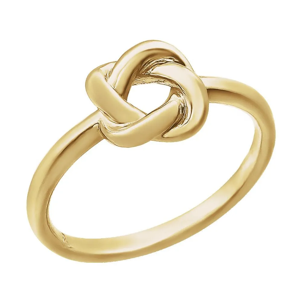 14k Yellow Gold Knot Design Ring, Size 7