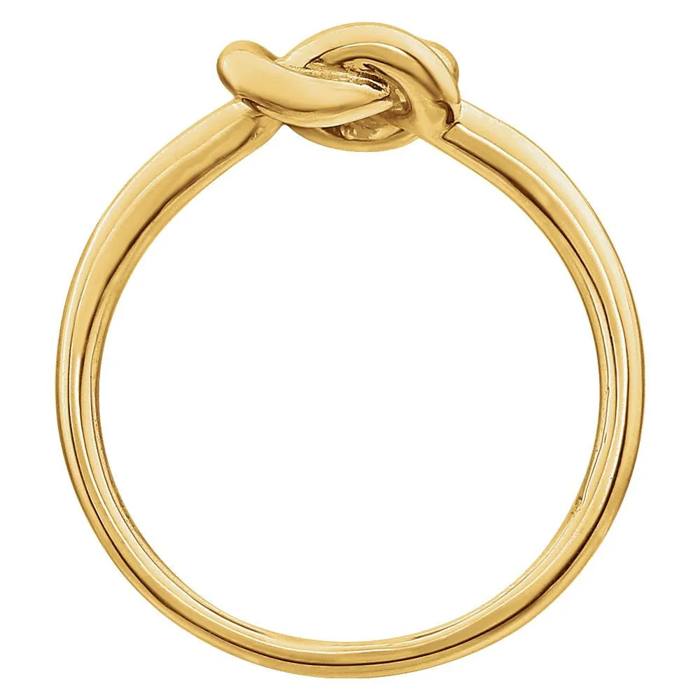 14k Yellow Gold Knot Design Ring, Size 7