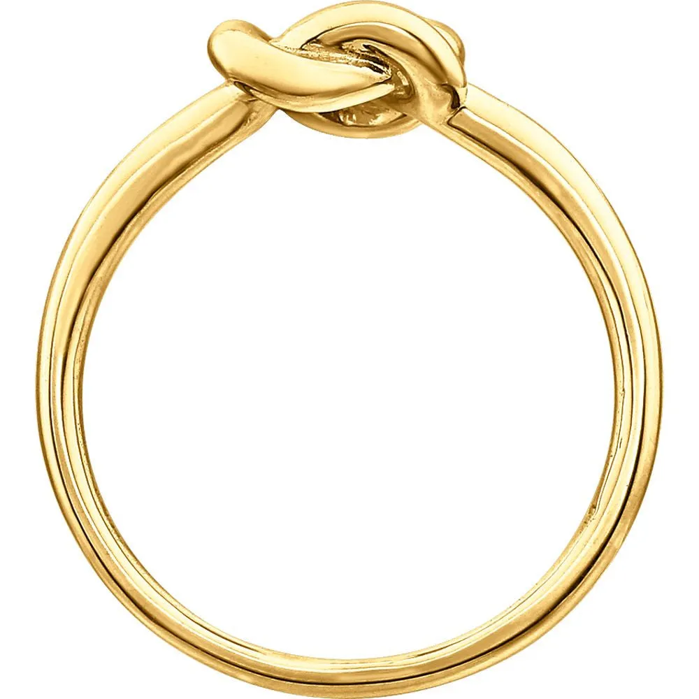 14k Yellow Gold Knot Design Ring, Size 7