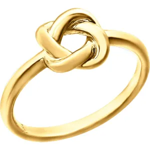 14k Yellow Gold Knot Design Ring, Size 7