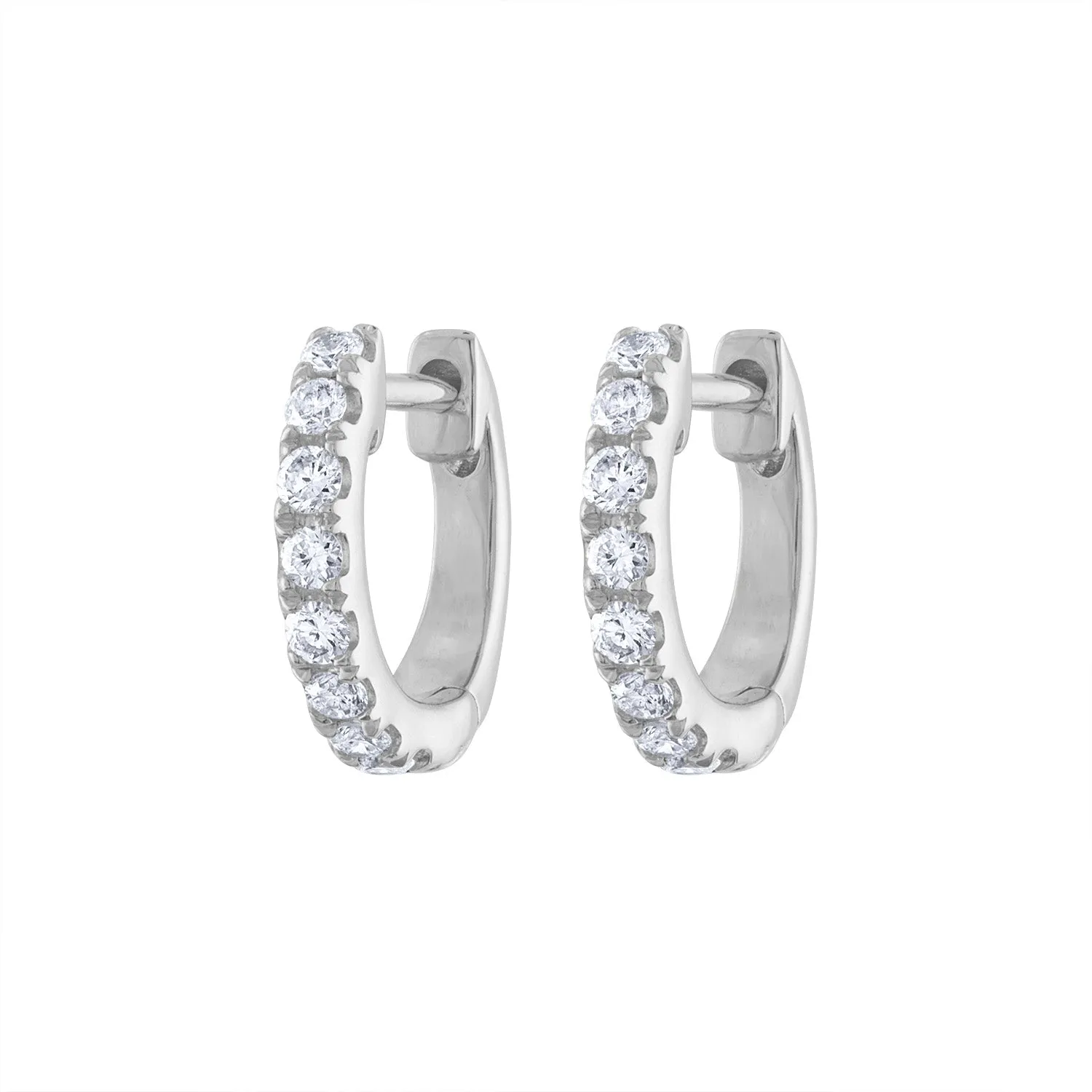 14KT GOLD DIAMOND HUGGIE EARRING