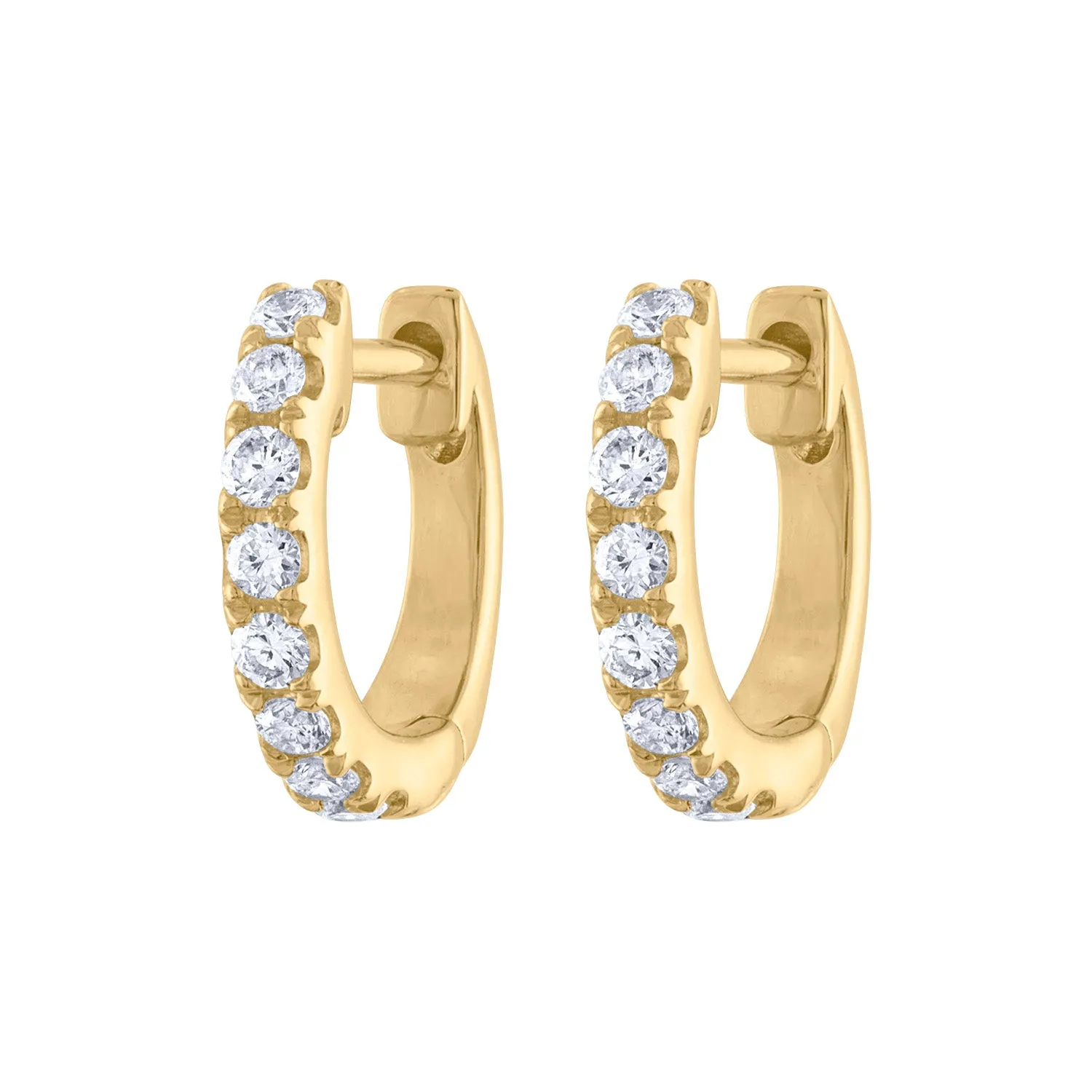 14KT GOLD DIAMOND HUGGIE EARRING