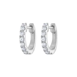 14KT GOLD DIAMOND HUGGIE EARRING