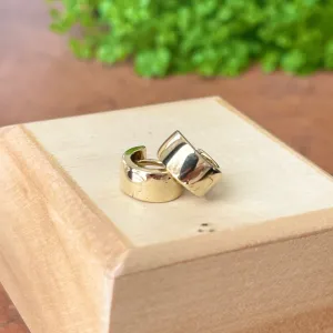 14KT Yellow Gold Hinged Huggie Hoop Earrings 7mm