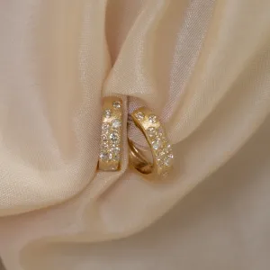 14ky .32ctw Confetti Huggie Earrings by Dilamani