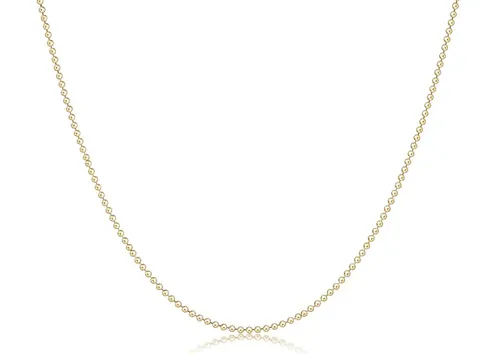 17" Choker Classic Gold 2.5mm Beaded Necklace