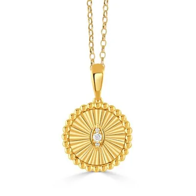 18K Gold 0.04ctw Diamond Pendant