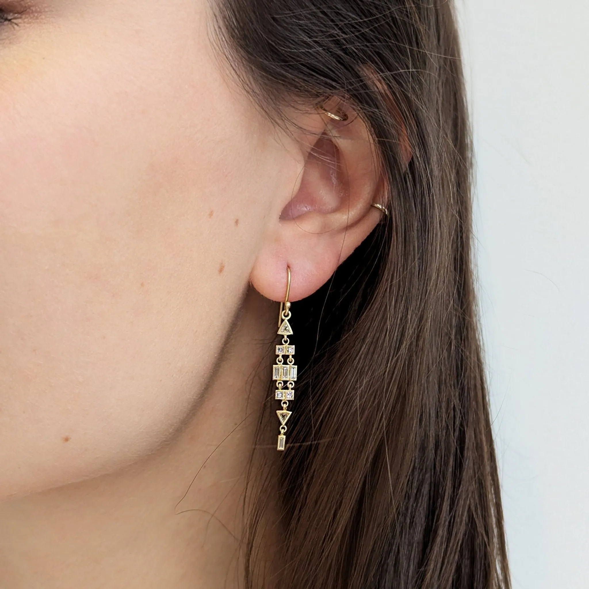 18K Gold Diamond "Mix It Up" Earrings