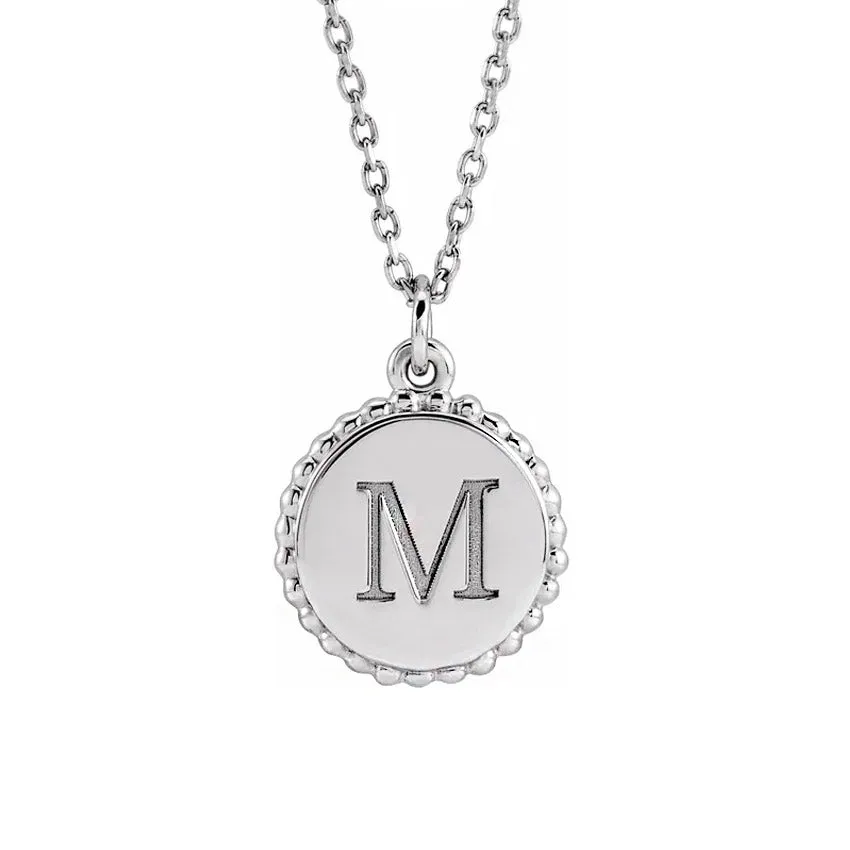 18K Rose Gold-Plated Engravable Beaded Necklace