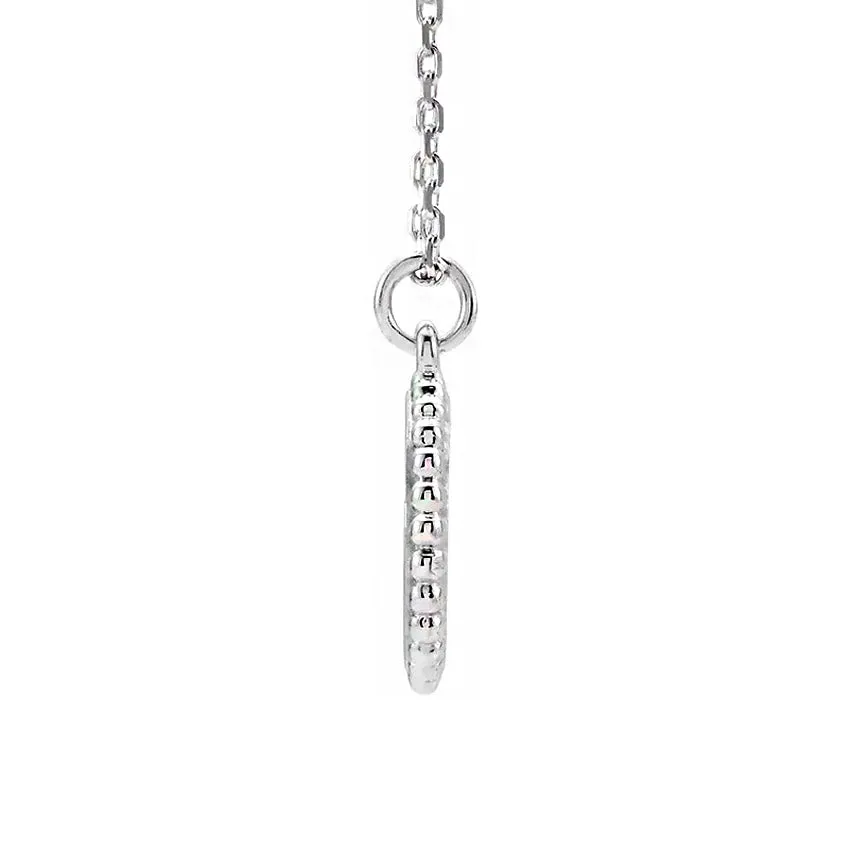 18K Rose Gold-Plated Engravable Beaded Necklace