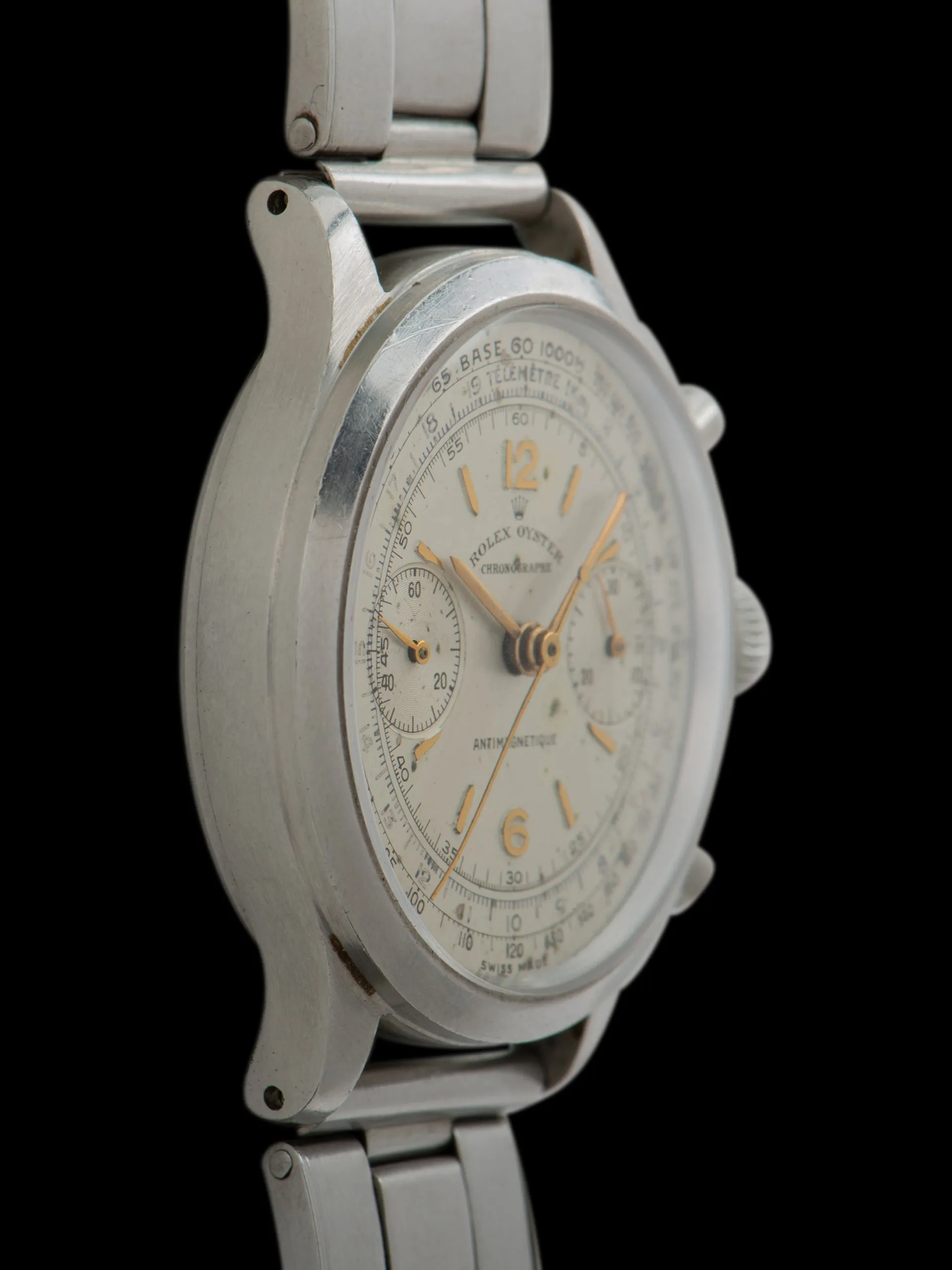 1946 Rolex Pre-Daytona Chronograph (Ref. 3525) "POW" W/ Original Owners Military Mess Card