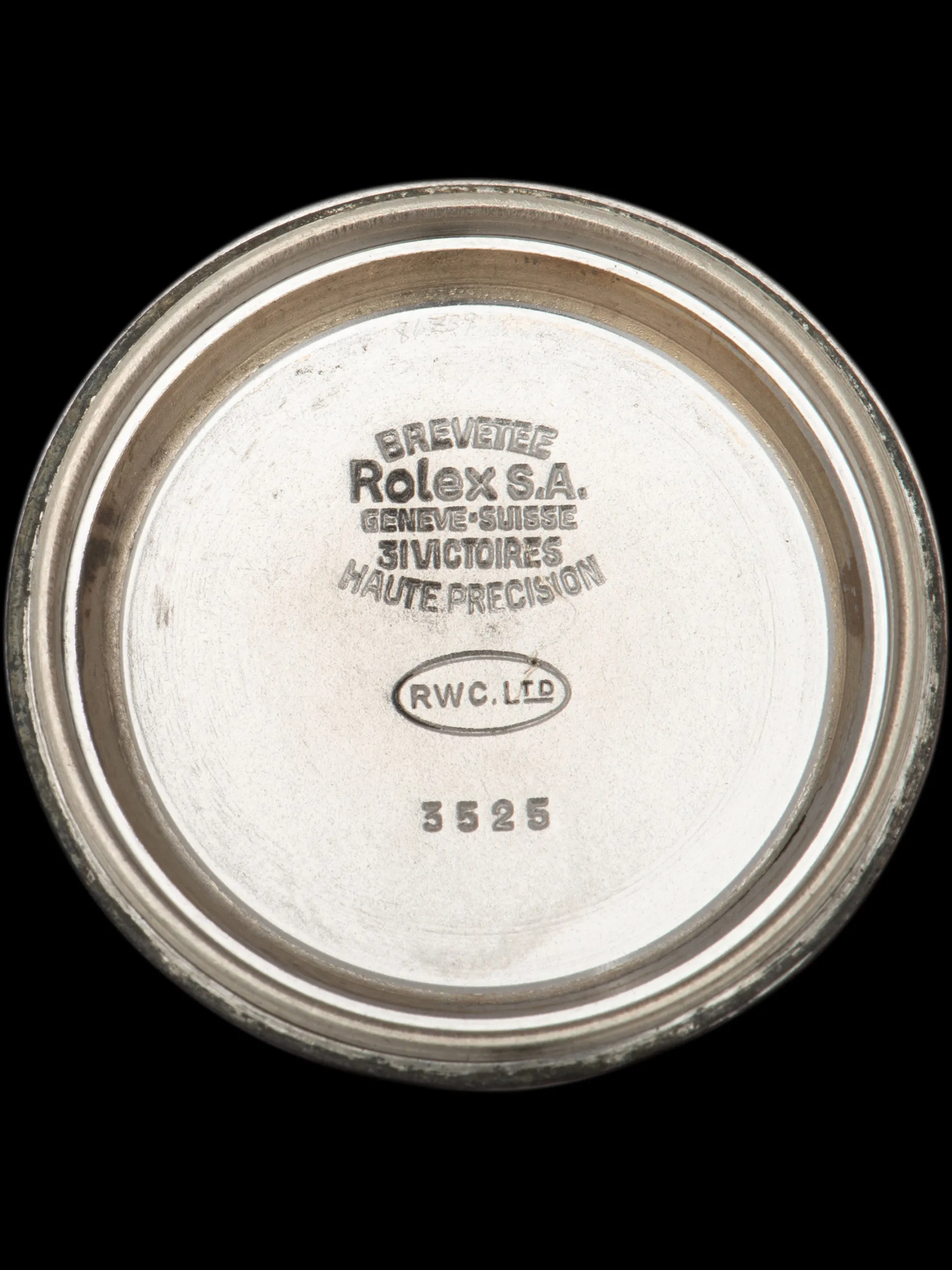 1946 Rolex Pre-Daytona Chronograph (Ref. 3525) "POW" W/ Original Owners Military Mess Card