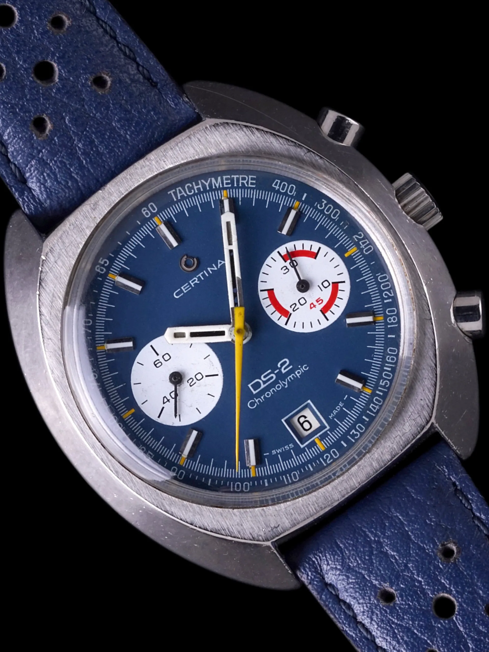 1970s Certina DS-2 Chronolympic (Ref. 8601 800) Blue Dial