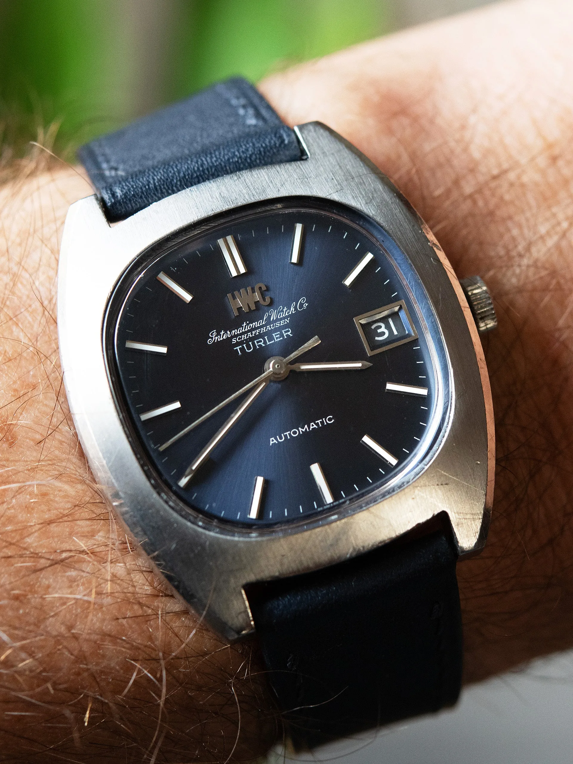 1970s IWC Automatic 'Cal. 8541B' (Ref. 1872) Blue "Turler" Co-Signed Dial