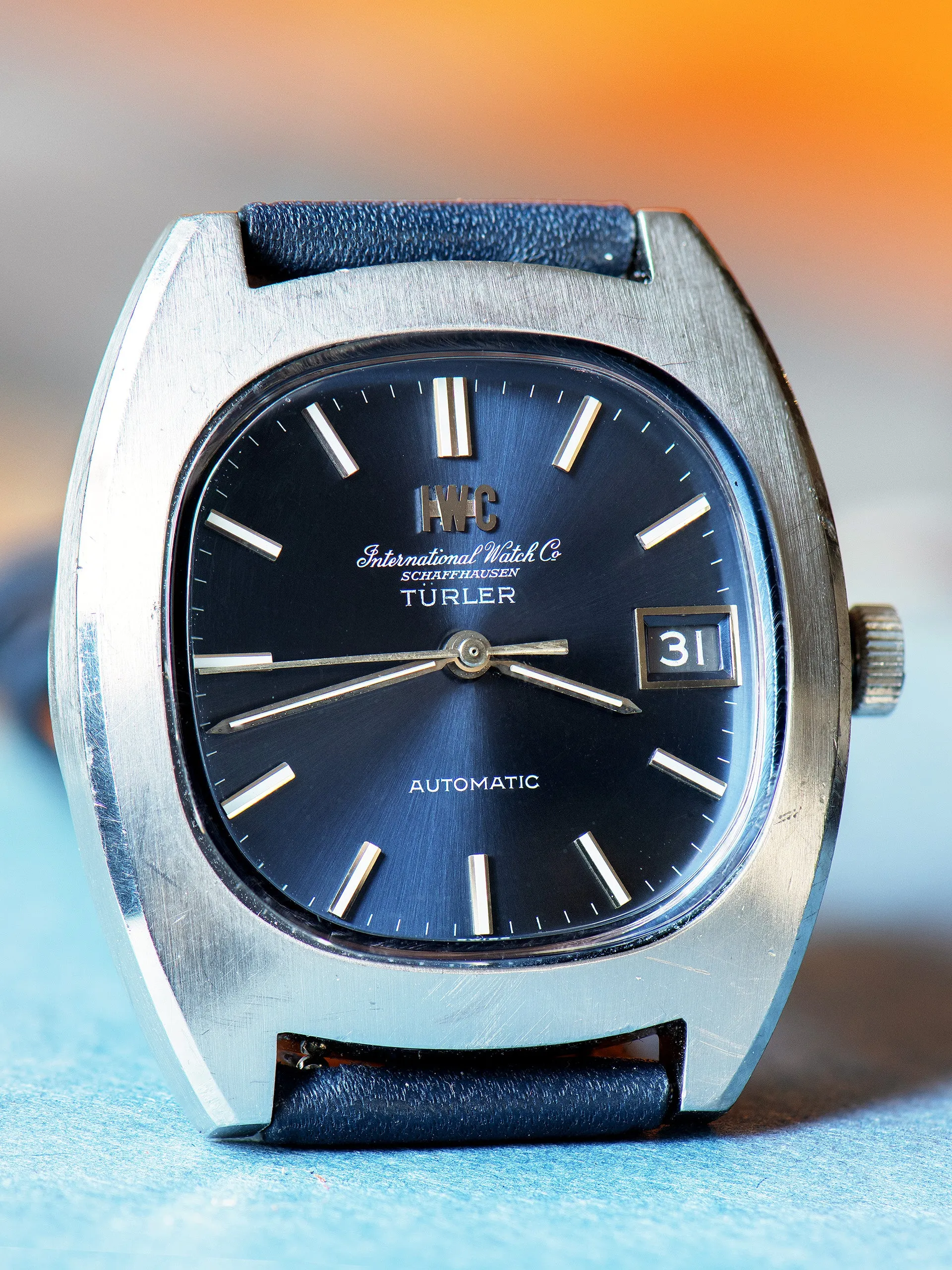 1970s IWC Automatic 'Cal. 8541B' (Ref. 1872) Blue "Turler" Co-Signed Dial
