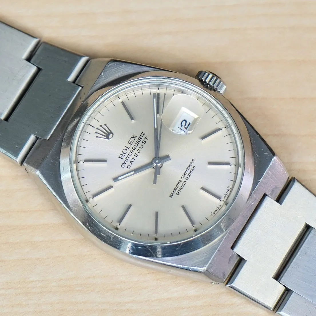 1992 ROLEX Datejust Oysterquartz Watch 36mm Ref. 17000 Cal. 5035 Wristwatch - ALL Stainless Steel