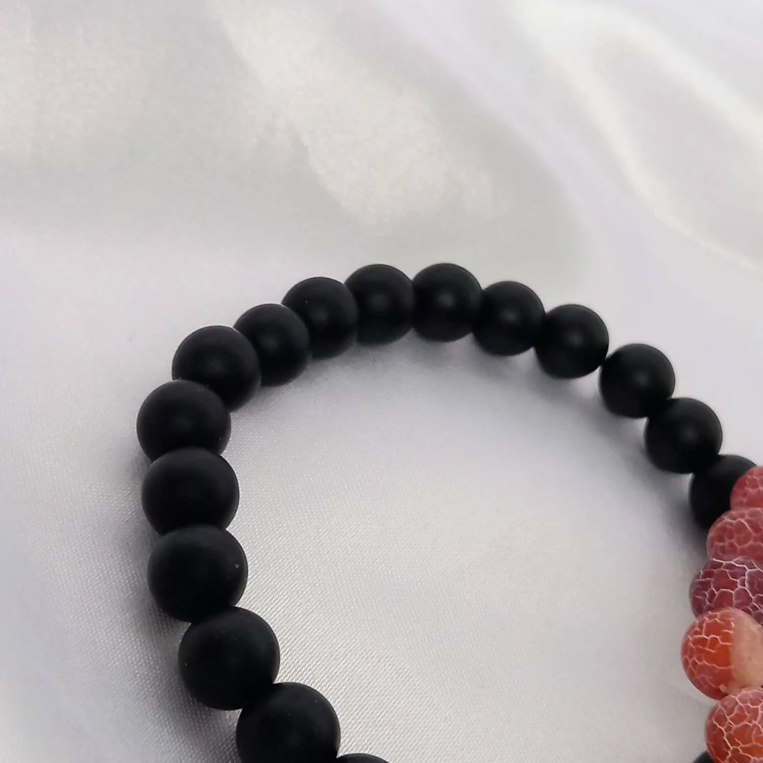 2 Matching Friendship Bead Bracelets - Beaded Jewellery,Friendship Jewellery,Beaded Bracelets,Friendship Bracelets,Black & Orange Jewellery