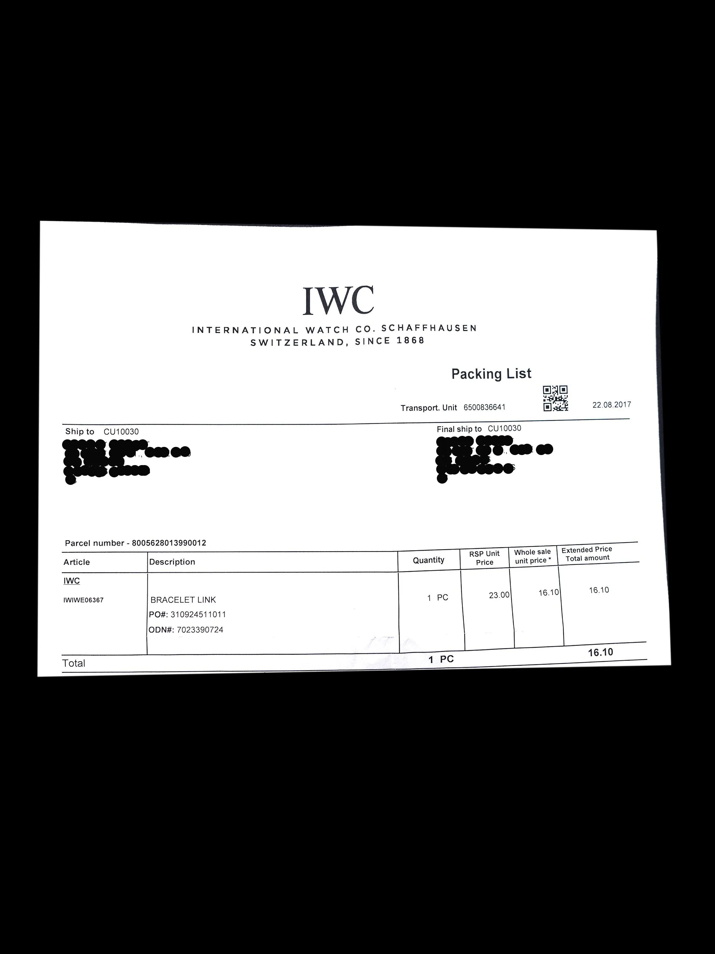 2016 IWC Small Pilot (Ref. 324002) W/ Box and Cards