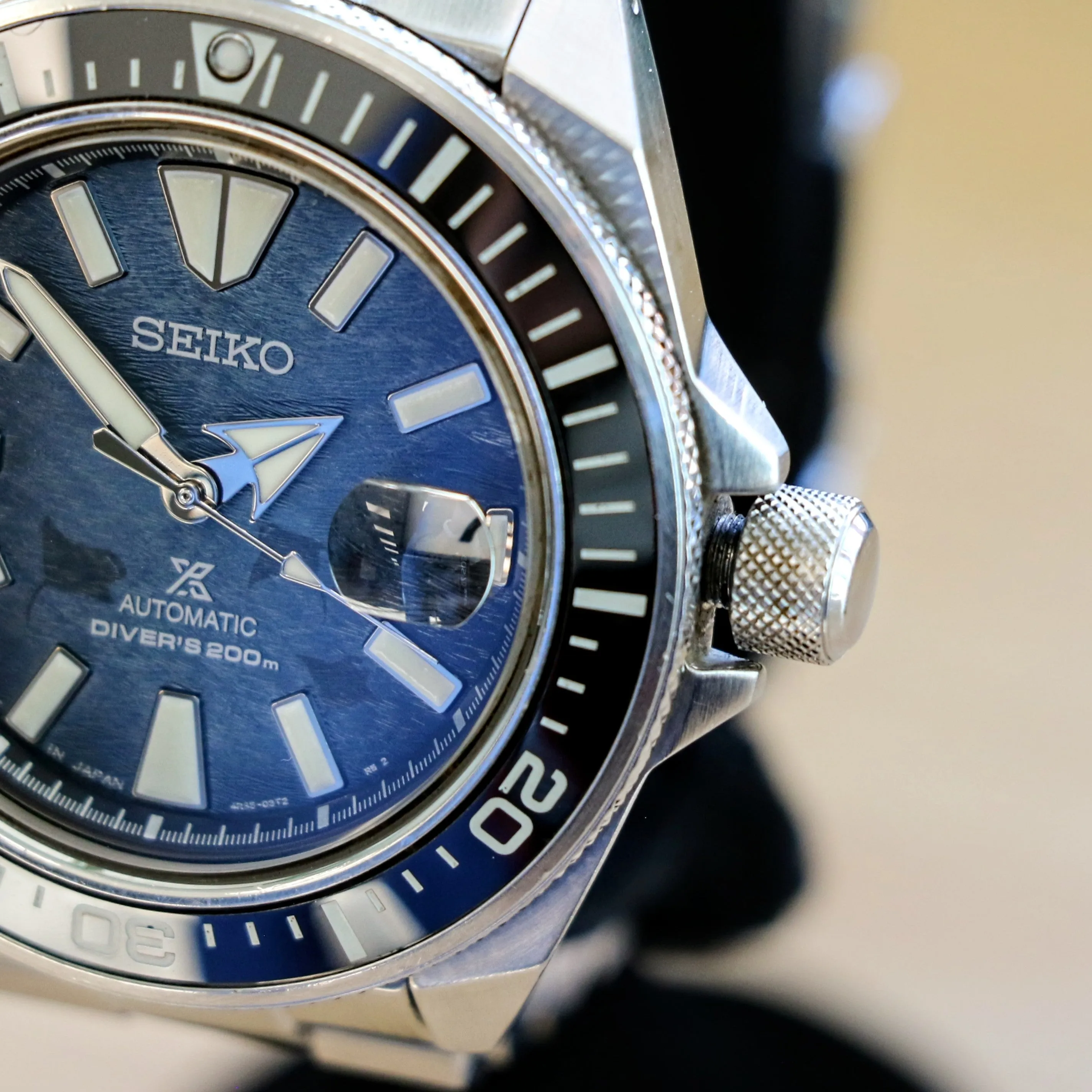2020 SEIKO Prospex Save the Ocean Special Edition “Manta Ray” Automatic Wristwatch Diver’s Watch Ref. SRPE33