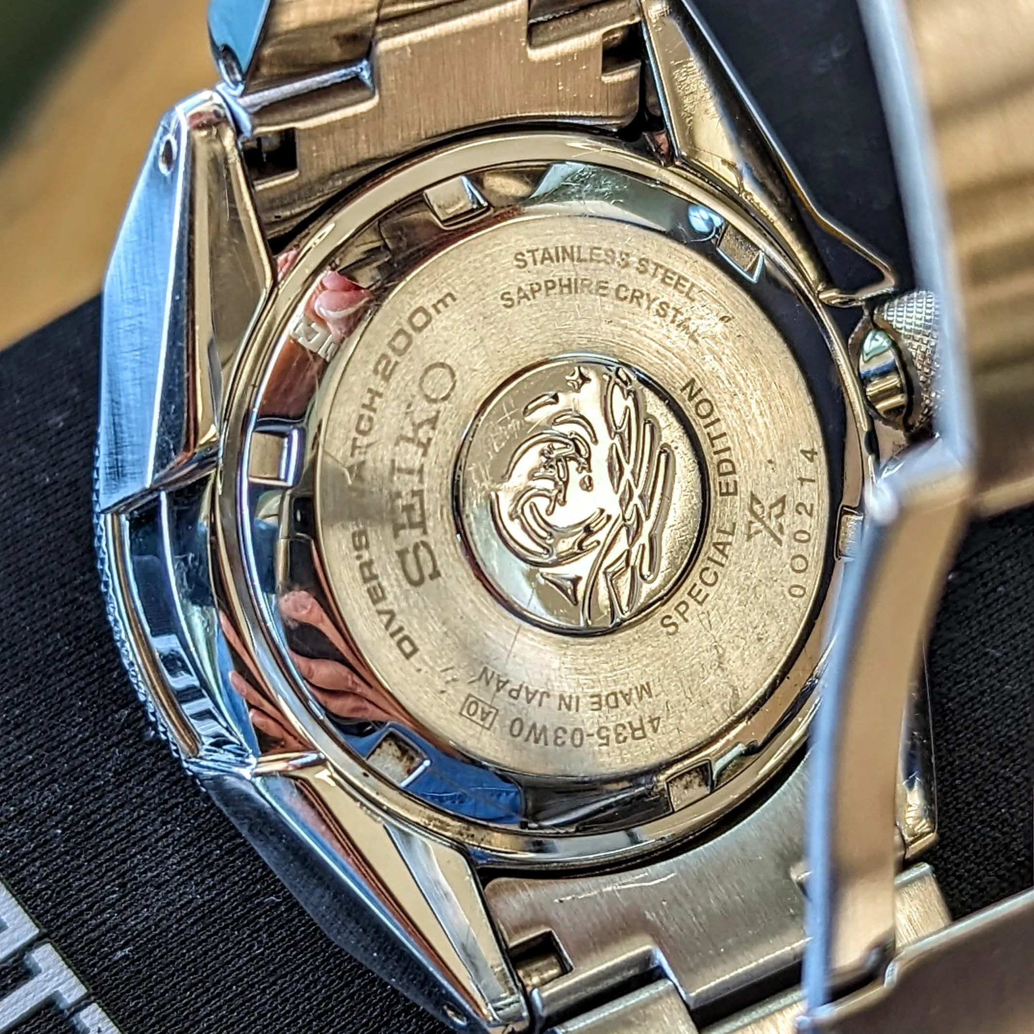 2020 SEIKO Prospex Save the Ocean Special Edition “Manta Ray” Automatic Wristwatch Diver’s Watch Ref. SRPE33