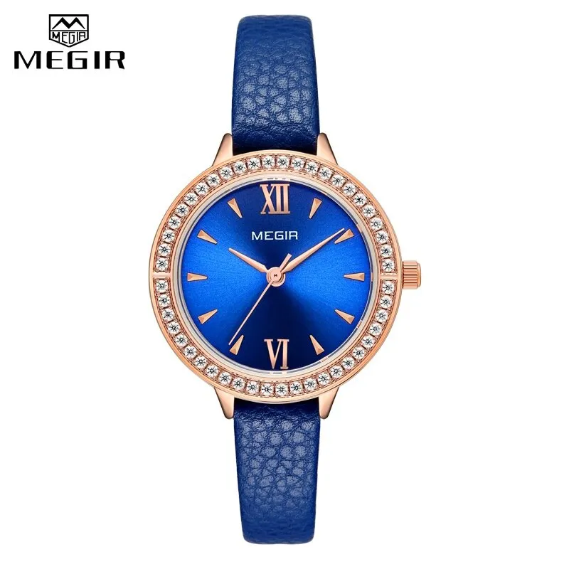 2022 MEGIR Ladies Luxury Brand Watch Leather Simple Quartz Women Waterproof Wristwatch Lady Fashion Casual Watches Female Clock