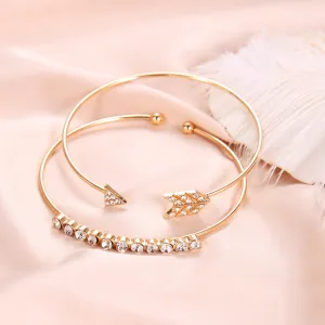30 Pieces) Arrow Pattern Full Drill Bangle Set