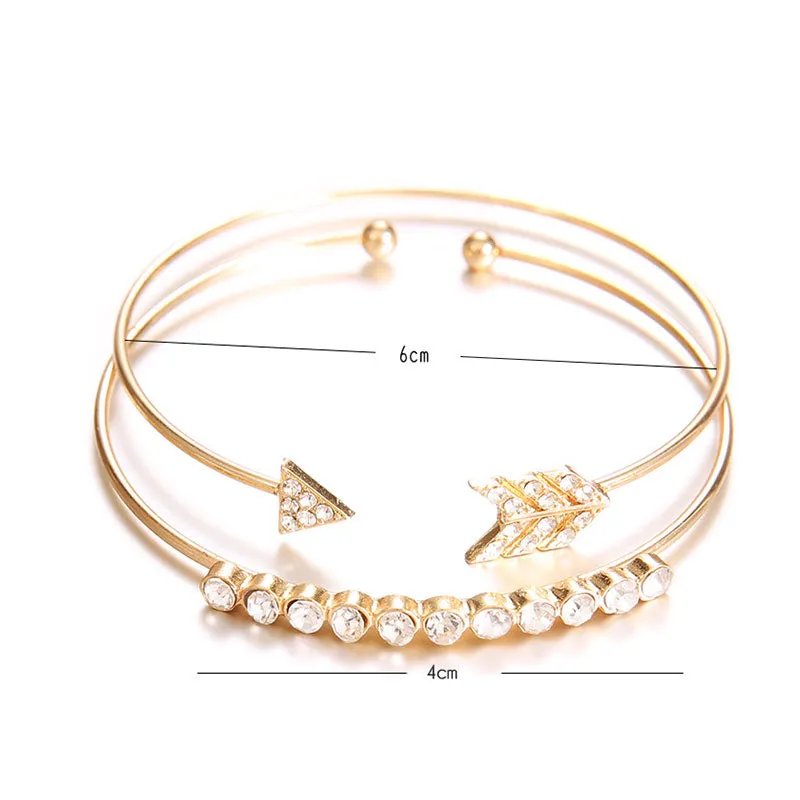 30 Pieces) Arrow Pattern Full Drill Bangle Set