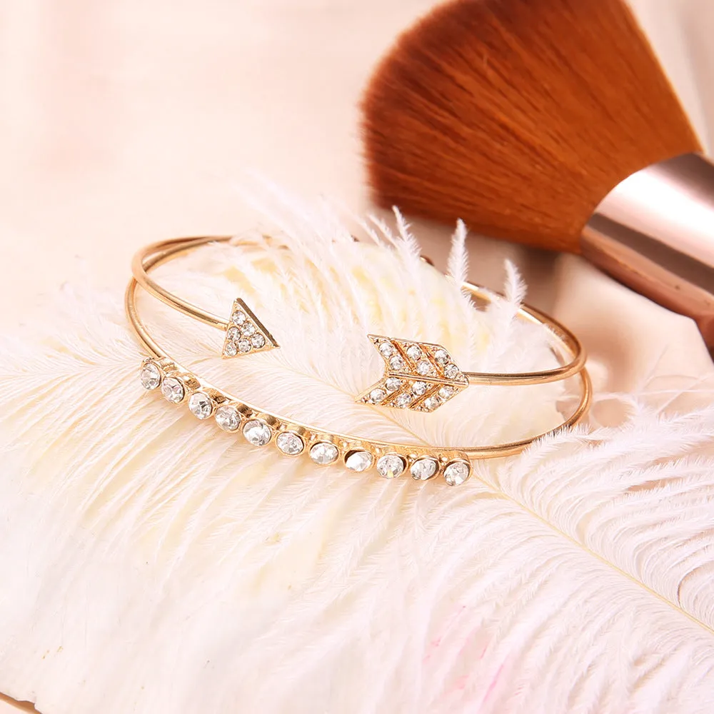 30 Pieces) Arrow Pattern Full Drill Bangle Set